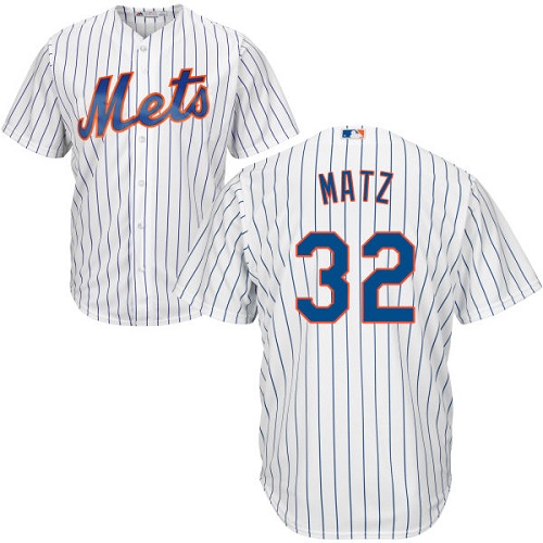 Mets #32 Steven Matz White(Blue Strip) Cool Base Stitched Youth MLB Jersey
